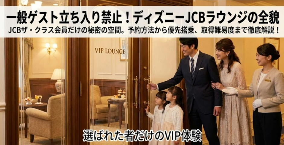 ディズニーJCBラウンジは誰が使える？ザクラス限定特典を詳しく解説