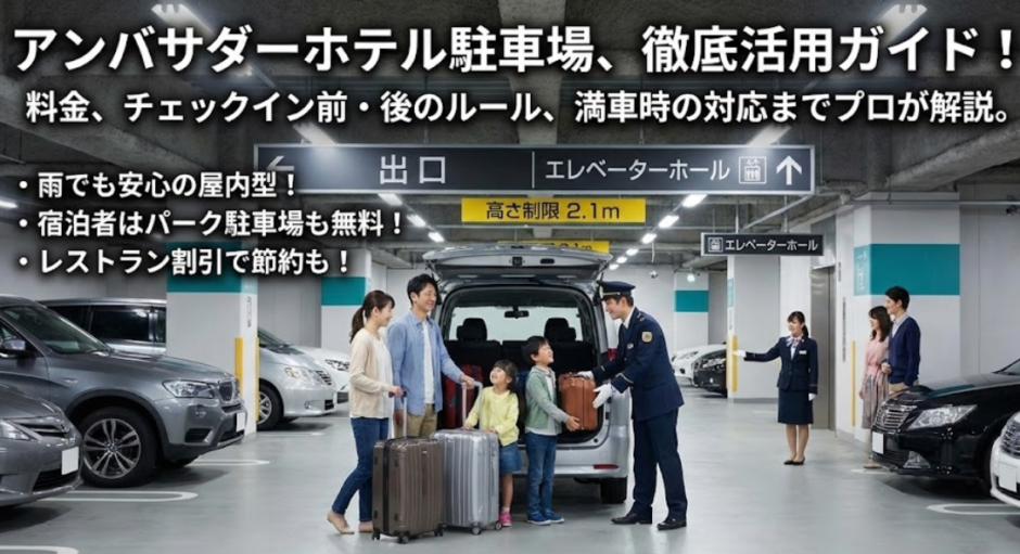 アンバサダーホテル駐車場は何時から入庫可？料金と利用ルール完全ガイド