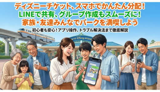 ディズニーチケットの分配の手順と便利なコツ！グループ作成方法やLINEでの分配方法まとめ