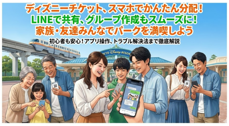 ディズニーチケットの分配の手順と便利なコツ！グループ作成方法やLINEでの分配方法まとめ