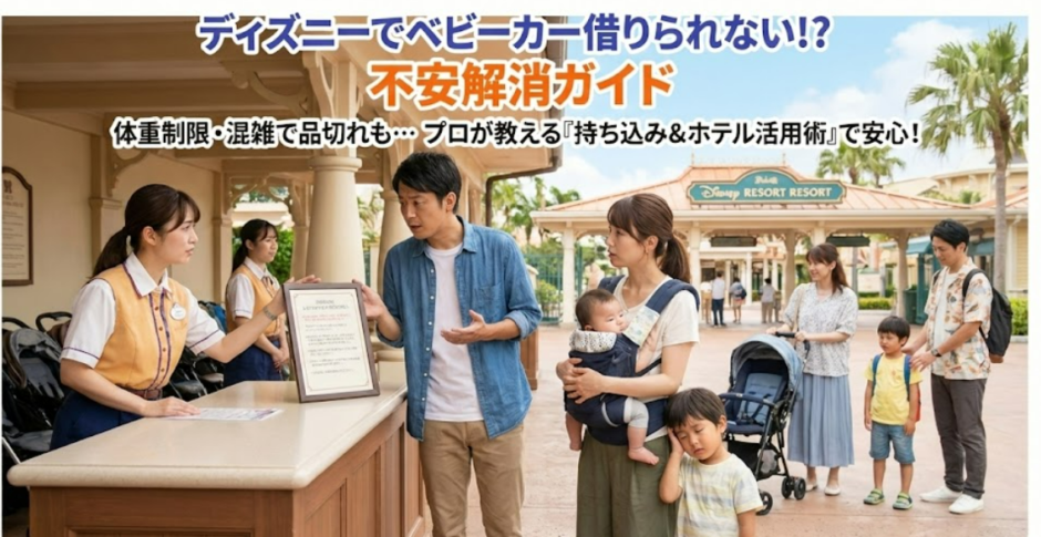 ディズニーランドでベビーカーが借りられない場合の解決法と注意点