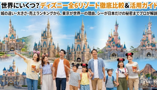 ディズニーランドは世界にいくつある？全6カ所の設立順や各パークの特徴を紹介