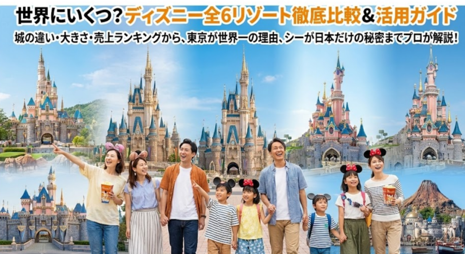 ディズニーランドは世界にいくつある？全6カ所の設立順や各パークの特徴を紹介