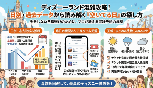 ディズニーランド入場者数日別の見方完全ガイド！混む日空く日がわかる
