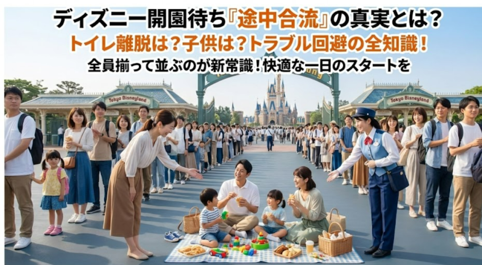 ディズニー開園待ち途中合流はNG？トイレ・子供対応の最新ルールまとめ