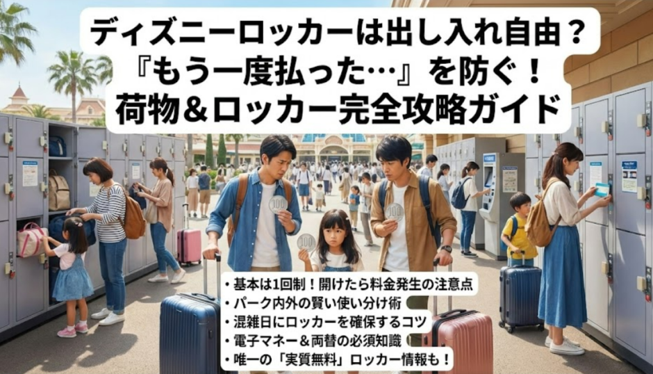 ディズニーのコインロッカーは出し入れ自由なの？知らないと損する使い方まとめ