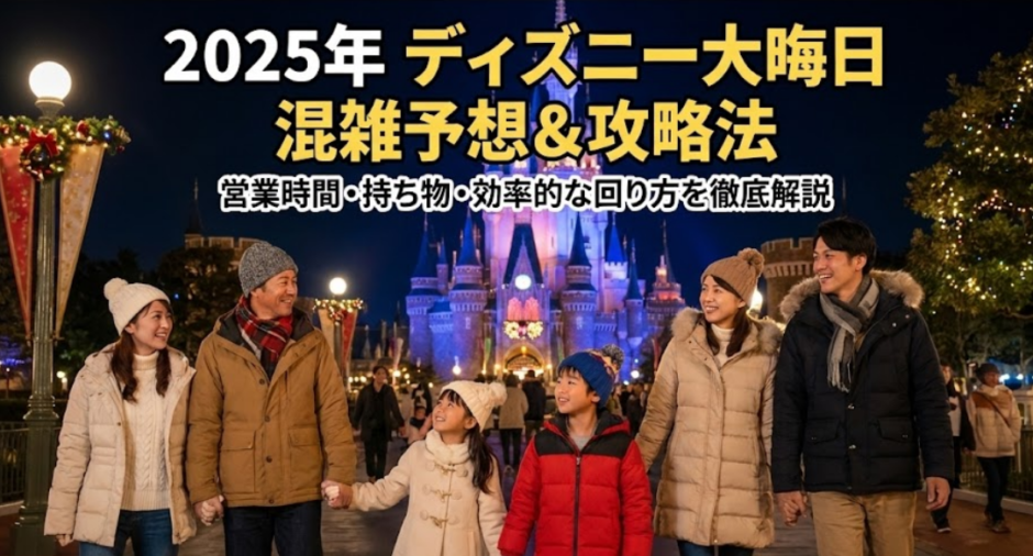 ディズニー大晦日の混雑を完全攻略！2025年の混雑予想と回避テクまとめ