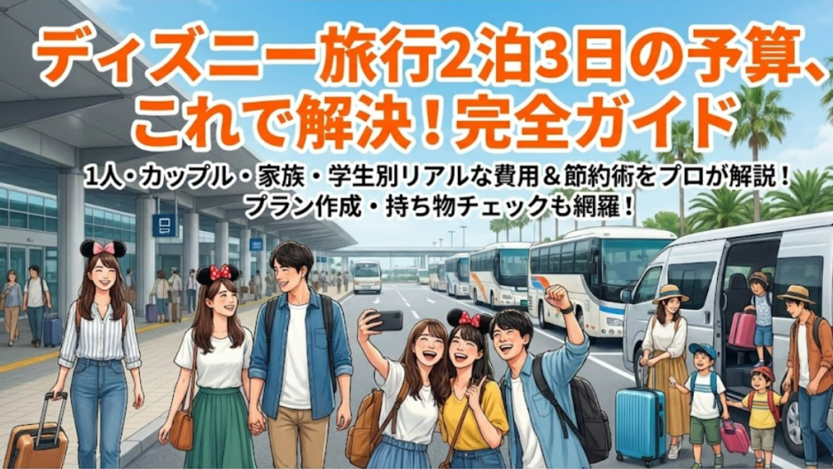 ディズニー旅行2泊3日の予算はいくら？家族・カップル別費用ガイド