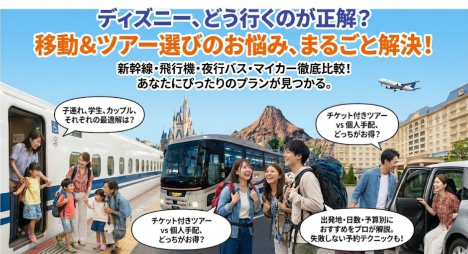 【保存版】東京ディズニーリゾートへの行き方・チケット付きツアー完全ガイド