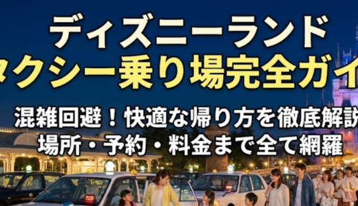 【東京ディズニーランド】タクシー乗り場の完全ガイド｜混雑回避と便利な利用法