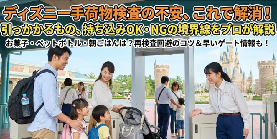 ディズニーの手荷物検査で引っかかるものリスト！禁止品と通過のコツ
