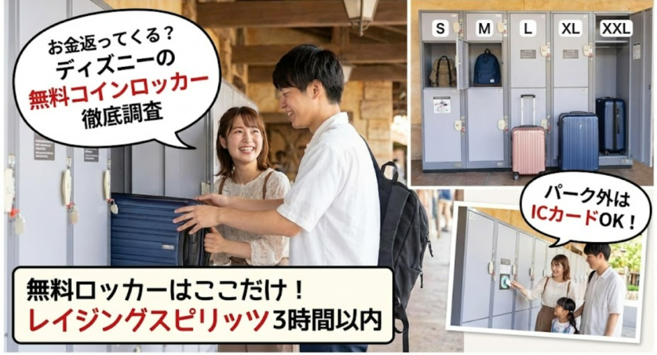 ディズニーコインロッカー無料の裏ワザとお金返ってくる条件もチェック！