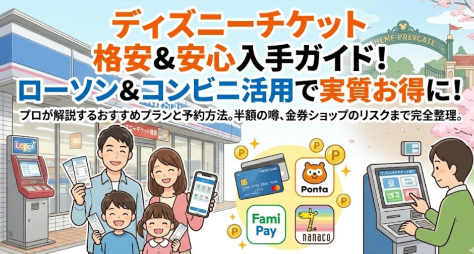 ディズニーランドチケットを格安で！ローソンで買う裏ワザとお得術まとめ