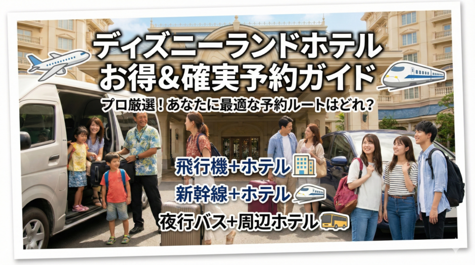 ディズニーランドホテルに確実に泊まりたい人のための最適予約ルート完全ガイド｜ツアー・宿泊サイト・公式をプロ目線で比較