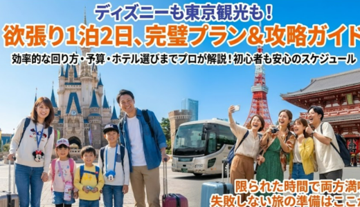 ディズニー&東京観光1泊2日プランのコツとおすすめルート