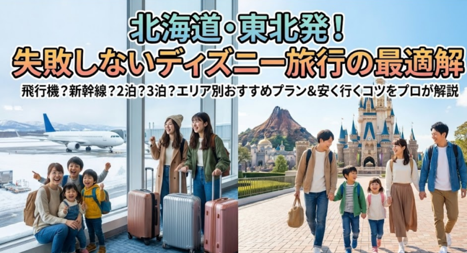 北海道・東北発｜東京ディズニーへの行き方・ツアー完全ガイド【飛行機・新幹線・パック比較】