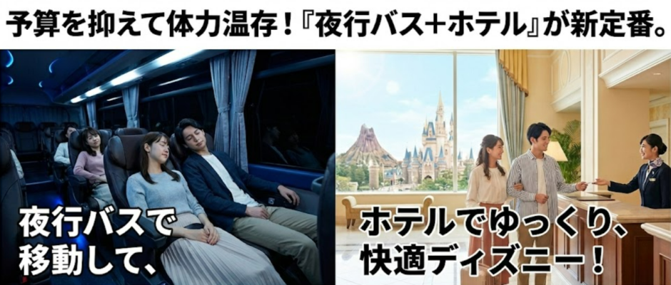 夜行バス＋ホテル付きディズニーツアー完全ガイド【日帰りより楽で安い？】