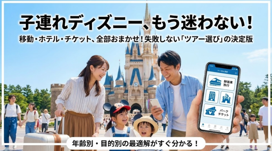 子連れディズニー旅行こそ「ツアー活用」でラクになる