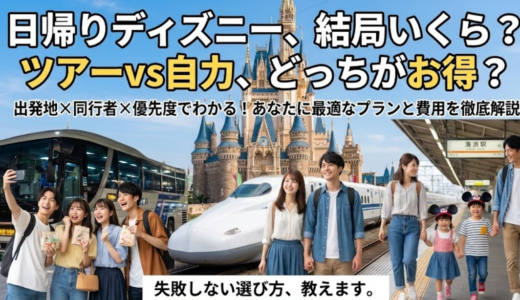 日帰りディズニー費用＆最適ツアーガイド｜電車・新幹線・夜行バスを徹底比較
