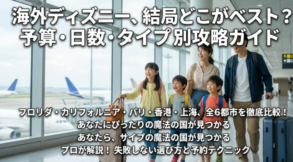 海外ディズニーどこに行くべき？6パーク徹底比較＆タイプ別おすすめガイド