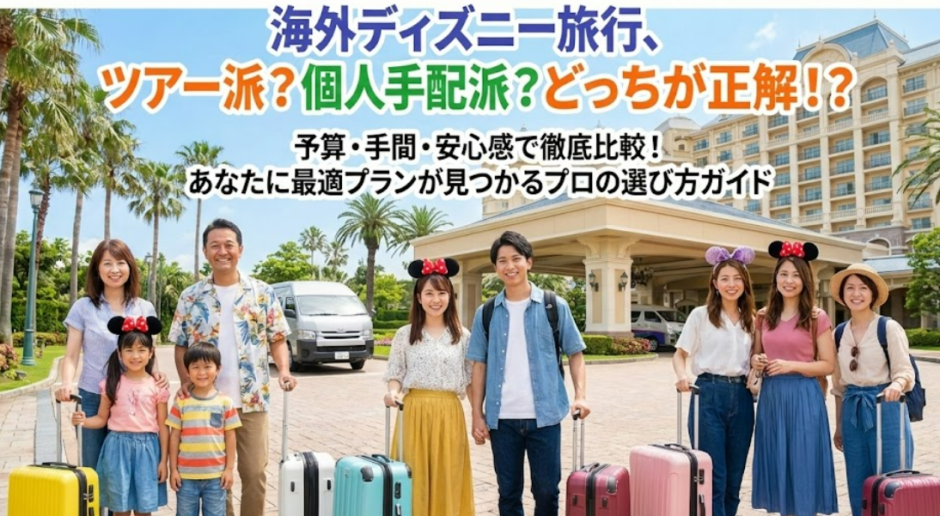 海外ディズニーのパッケージツアー vs 個人手配ガイド｜あなたにベストな選び方